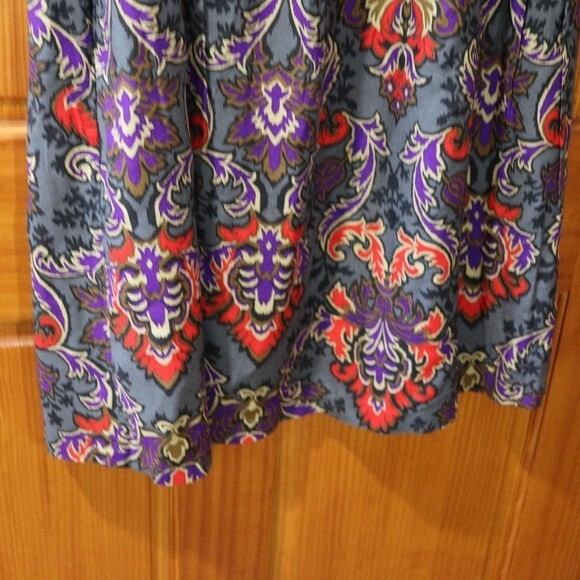 Vintage Midi Skirt Adam Yves Colorful Floral Gray Skirt 18 - Picture 4 of 11